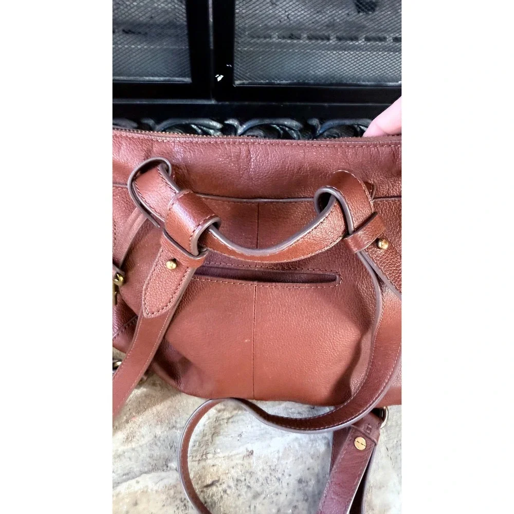 Fossil Elina Convertible Leather Backpack Shoulder Bag Brown